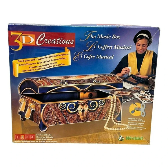 Wrebbit 3D Creations The Music  Box Working Music Sealed Craft New - Picture 1 of 10